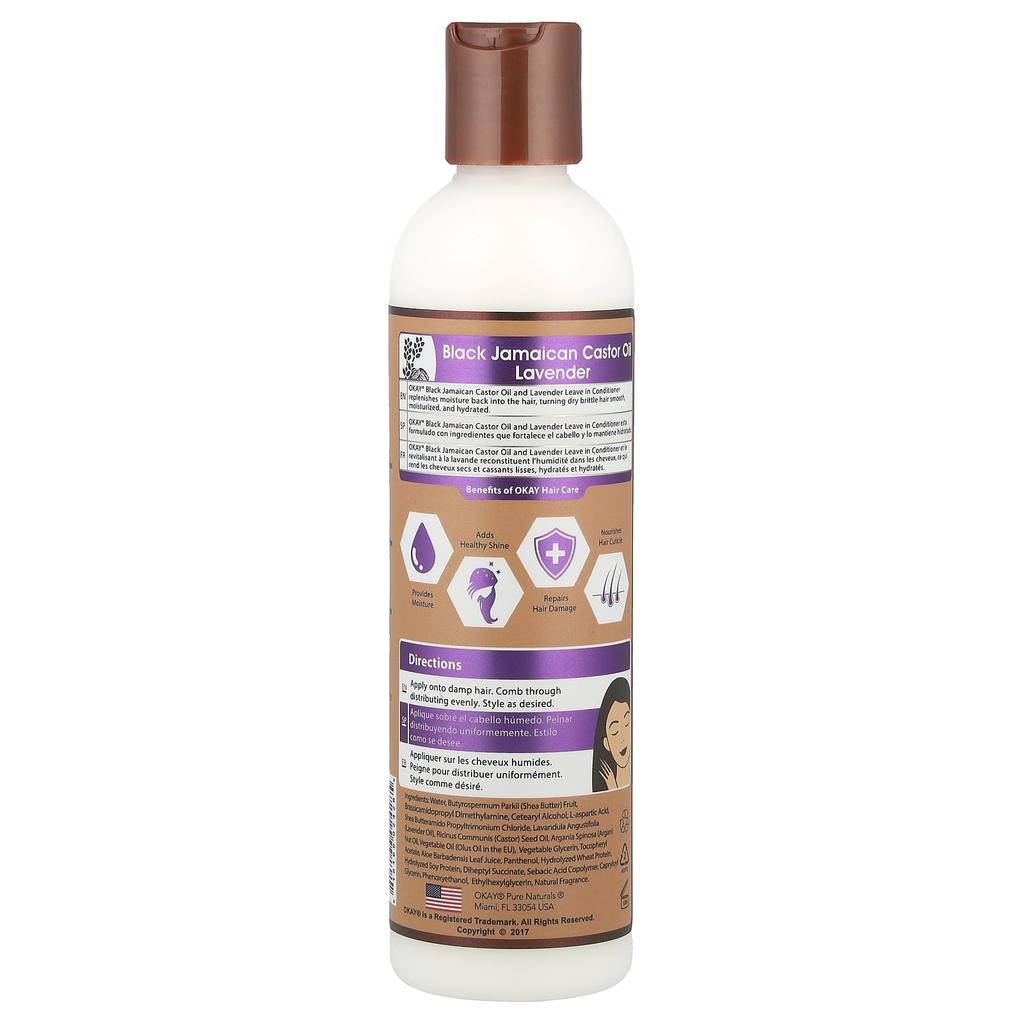Black Jamaican Castor Oil®, Leave-In Conditioner, Lavender, 237 Ml (8 Fl Oz)