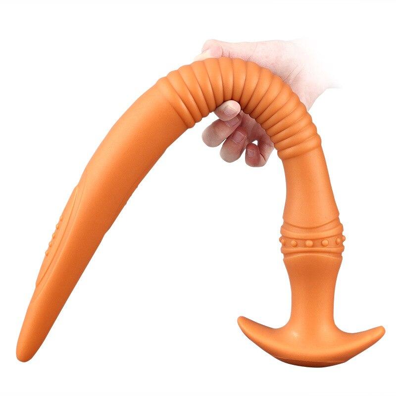 Extra lungo butt plug in silicone morbido dildo giocattoli del sesso fisting strap sul pene realistes cazzo grosso cazzo schiavo sadomaso