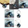 Unique Hummingbird Floral Alloy Keyring With Glass Decoration For Festival Gifts And Friendships