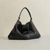 Genuine Lamb Leather Tote Bag Women Soft Oversized Hobo Shoulder With Magnet Minimalist Street Style