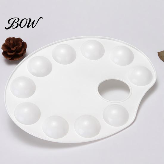 Multipurpose Color Tray Paint Palette, Ten-hole Mixing Tray, Durable Thickened Student Painting Tools Plastic Art Supplies, for Watercolor Acrylic And
