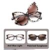 Luxury Magnetic Myopia Eyeglasses Female 2 In 1 Optical Magnetic Sunglasses Stylish Clip On Driving Eyeglasses -2 -3