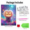 Halloween pearl painting handmade diy art pumpkin pearl home decoration painting