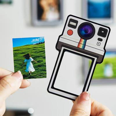 2pcs Creative and Funny Photo Frame Refrigerator Magnets Cute Refrigerator Magnets Whiteboard Sticker Mini Instant Polaroid