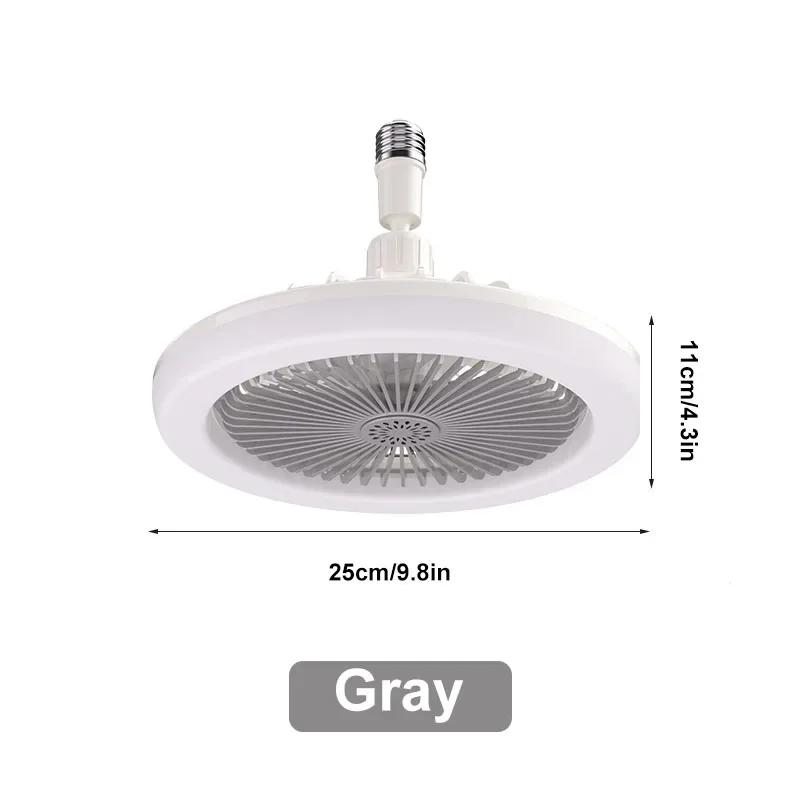 Energy-Saving Remote Control LED Ceiling Fan Lamp for Living Room Bedroom Bottom Noise Mute E27 Base 2 In 1fans Light
