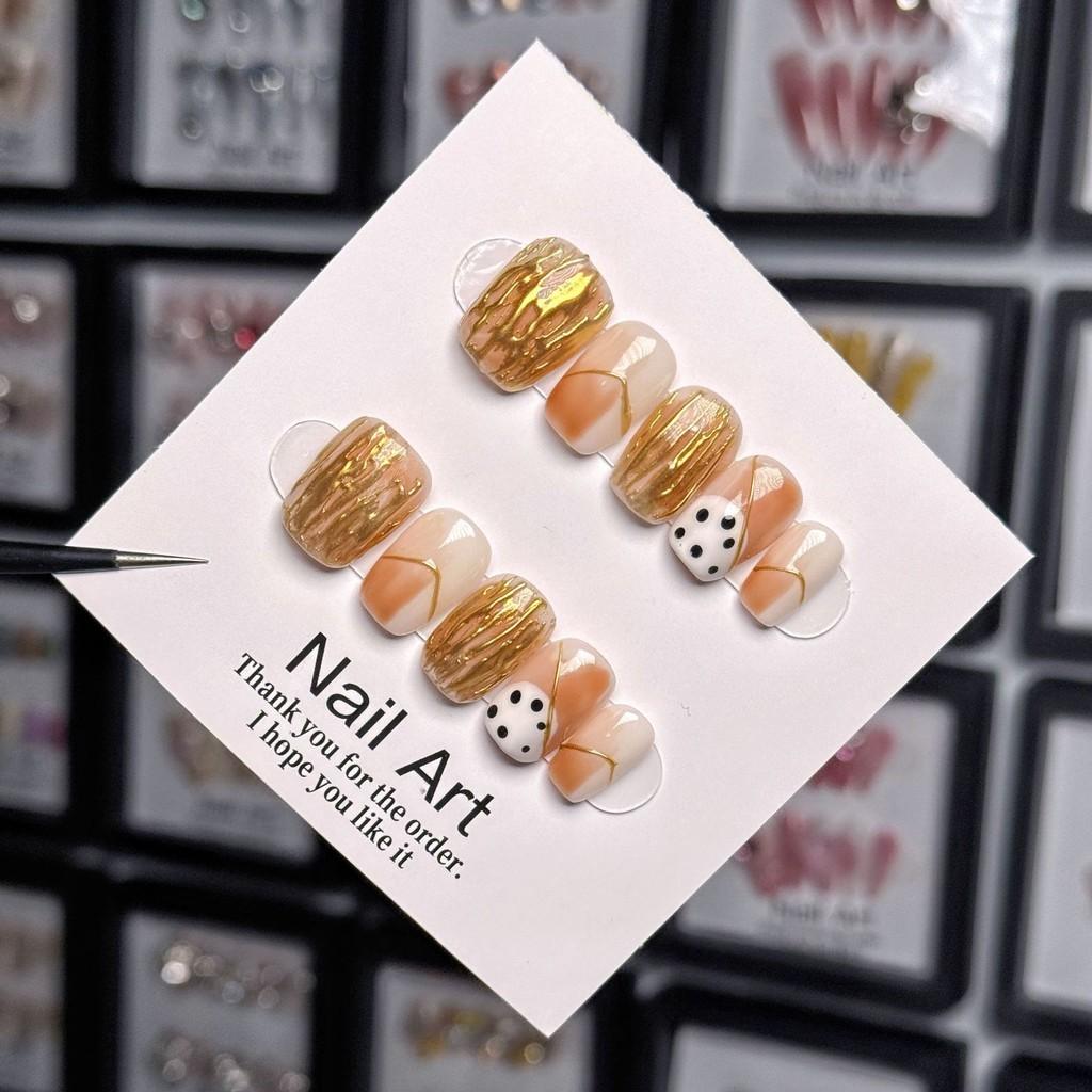 

Pure Handworn Nail Nail Patch Fashion Gilt Highgrade Sense Short Student Style XS