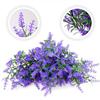 8pcs Faux UV Resistant Fake Flowers Artificial Plants Plastic Decor Outdoor Plastic Lavender Fake Flower Wedding Accessories