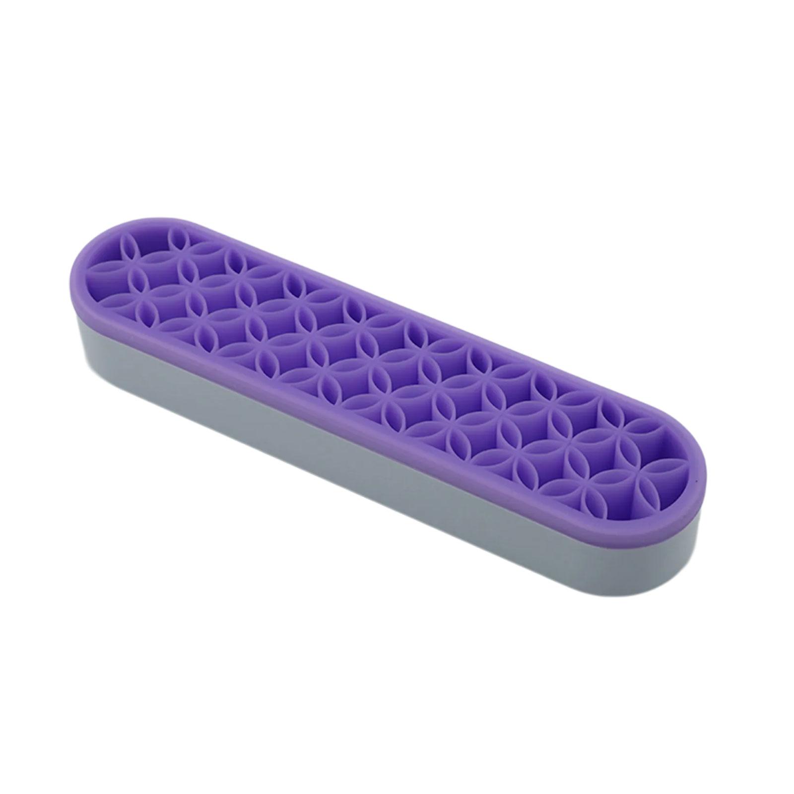 

Силиконовый органайзер для кистей для макияжа, многофункциональная подставка для ручек, держатель для инструментов для рукоделия, силиконовая текстура, подходит для кистей для макияжа фиолетовый