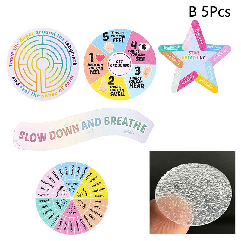 Kids Favors Breath Calm Anxiety Sensory Stickers Anti Stress Tactile Calm Stickers Self Adhesives Decals For Stationery Sticker