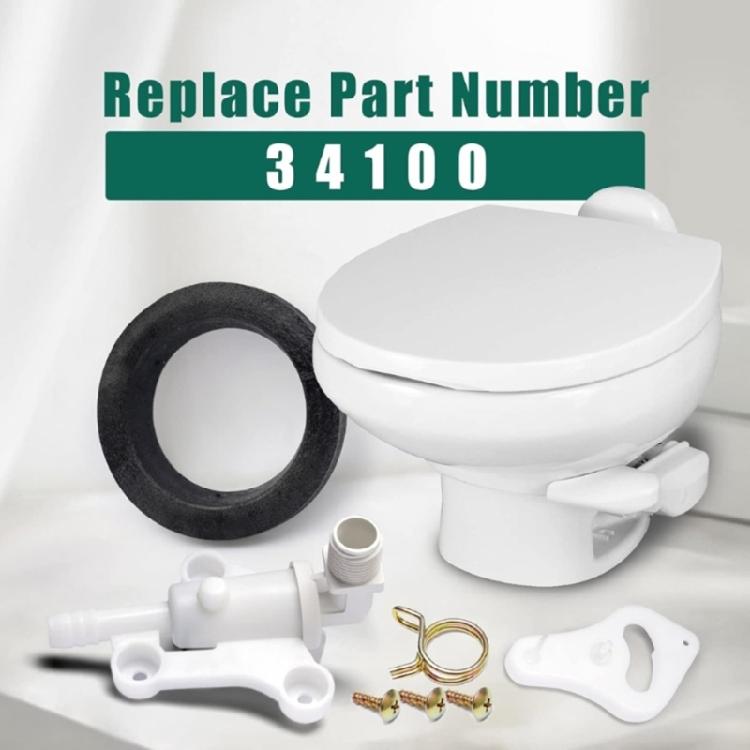 34100 RVs Campers Toilet Water Assembly Valves Kit with Screws for Thetford Style Lite Replacement Accessories