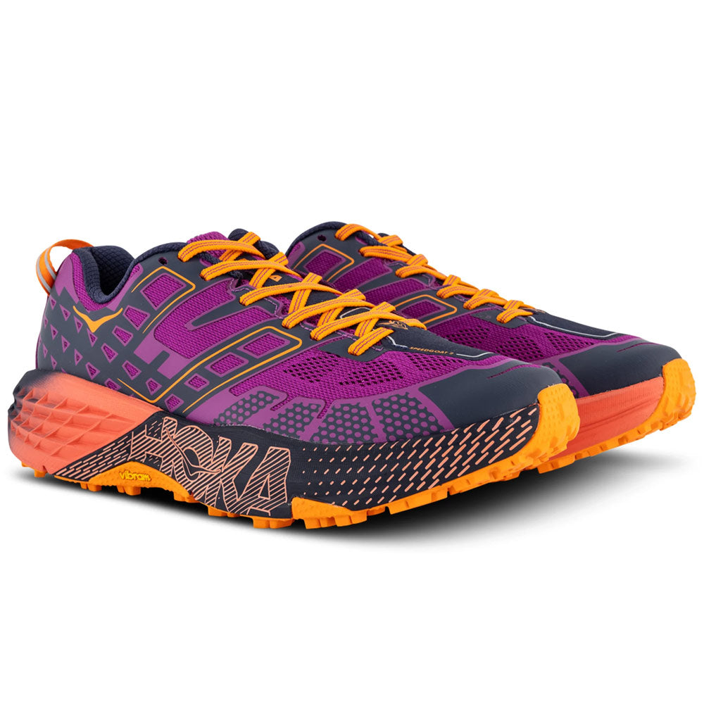 HOKA Speedgoat 2 Low Wild Flower Electric Tangerine Unisex Sneakers Purple 1162710-WRC