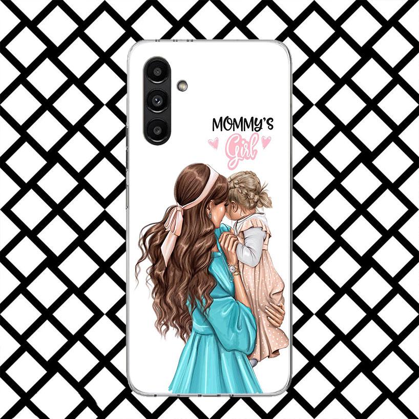 Mutter Baby Mädchen Handyhülle für Samsung Galaxy A17 A37 A57 A16 A26 A36 A56 A15 A25 A35 A55 A14 A24 A34 A54 A13 A23 A33 A53 Galaxy