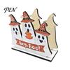 Seasonal Party Gift Halloween Wooden Napkin Holder, Ghost Black Cat Decorative Tabletop Tissue Stand Dispenser, Paper Towel Holder for Holiday Dining