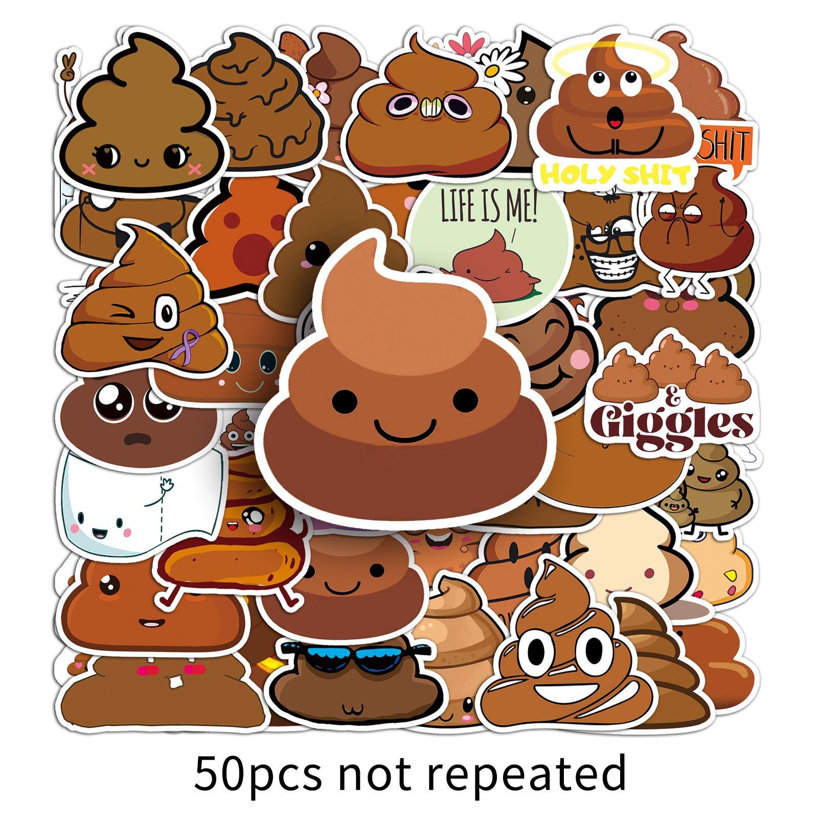 

50 Какашки Граффити Персонализированный Мультяшный Ручной Аккаунт Детская Марлевая Карта DIY Наклейки для Скейтборда Чемодана Водонепроницаемые