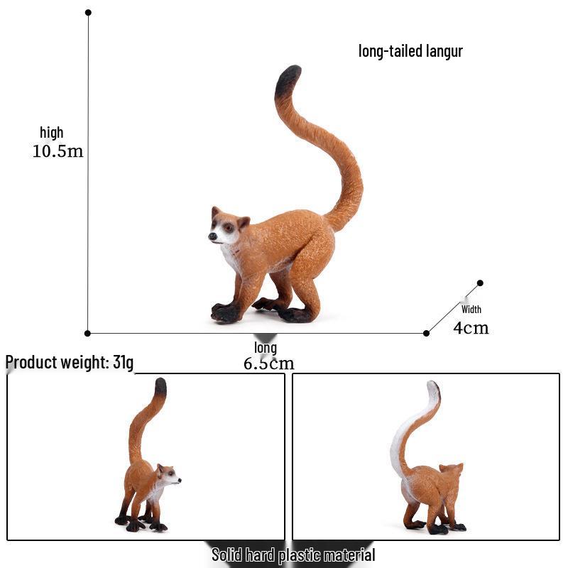 Children's Cognitive Simulation Primate Model: Gorilla & Golden Snub-nosed Monkey Wildlife Toy