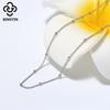 Rinntin 100% 925 Silver Side Chain with Small Ball Bead Necklace Simple Women's Neck Chain Jewelry for Pendant SC22