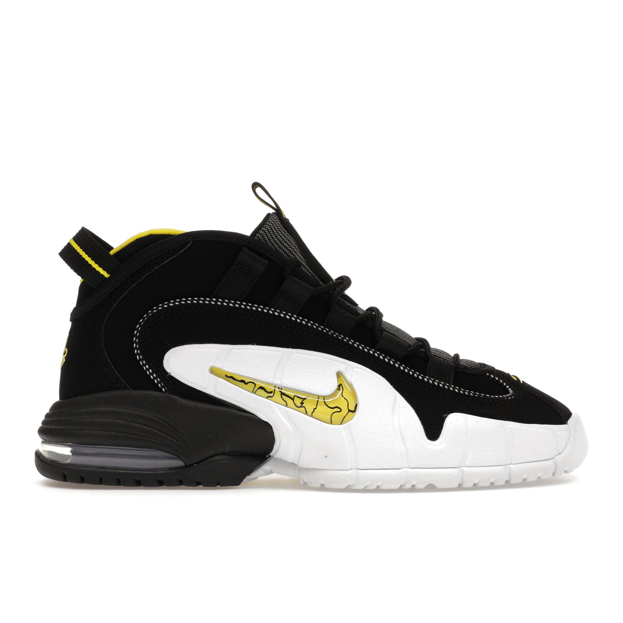 

Nike Air Max Penny 1 Lester Middle School Men Sneakers Black White Opti-Yellow FN6884-100 46