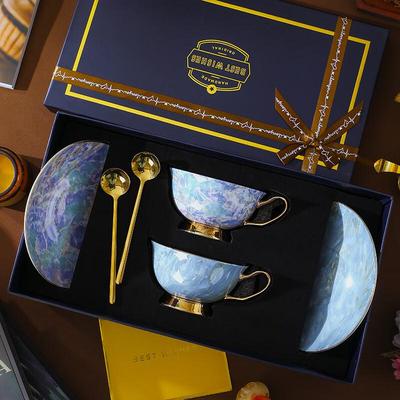 Ceramic Coffee & Tea Cup and Saucer Gift Set