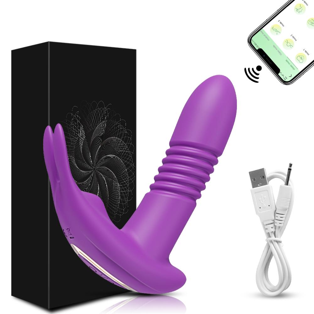 APP Control Thursting Wearable Panties Vibrator Vagina Vibrator for Women GSpot Clitoris Female Telescopic Dildo Climax Masturbation Sex Toy for Women