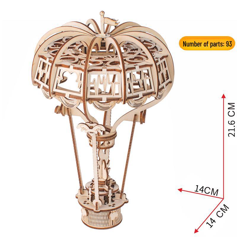 3D Wooden Yurt Puzzle - Handmade Model Toy