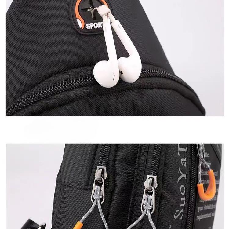 Men Chest Bag Casual Sling Bag Crossbody Backpack Waterproof Shoulder Bag Multi Pocket Travel Sports Chest Pack for Men Women