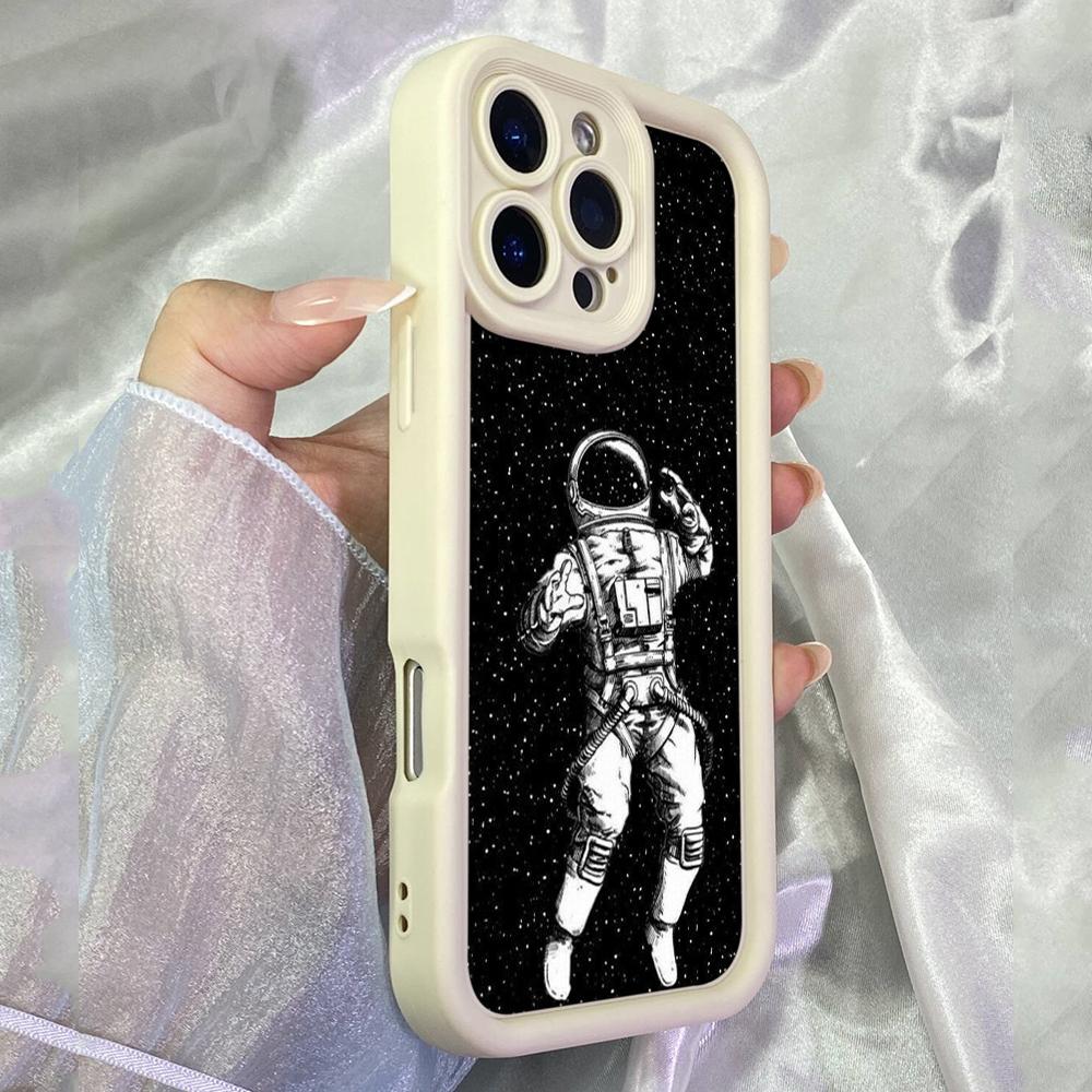 JT43 Astronaut Rocket Man Realme 14 15 Huawei Honor 70 90 Infinix Tecno itel Motorola Google All Model Angel eyes Soft TPU Phone Case