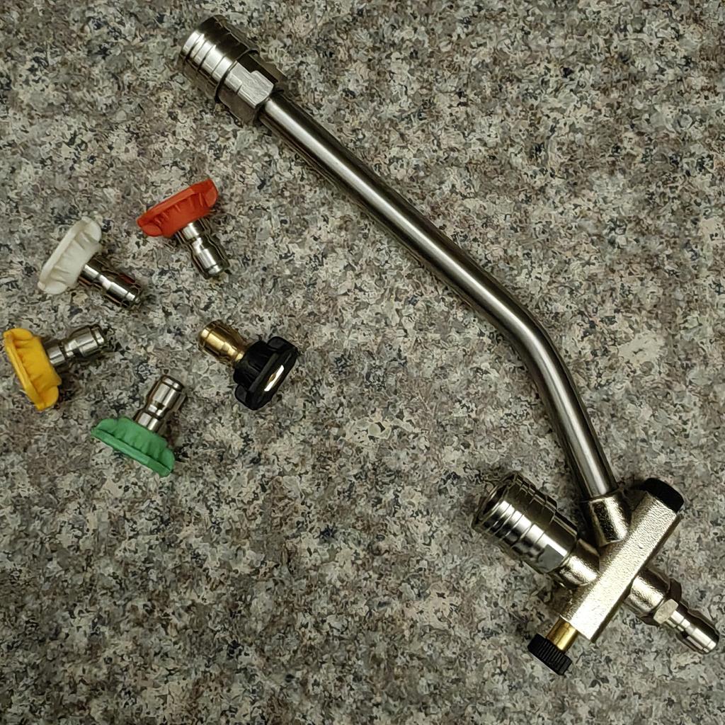 High Pressure Washer Gun 6000PSI Power Washer Short Gun with 1/4 Inch Quick Connector, 5 Nozzle Tips