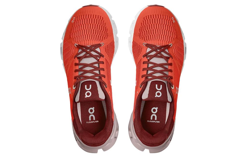 On Cloudflyer Running Shoes Women's Low Top Red 21.99224