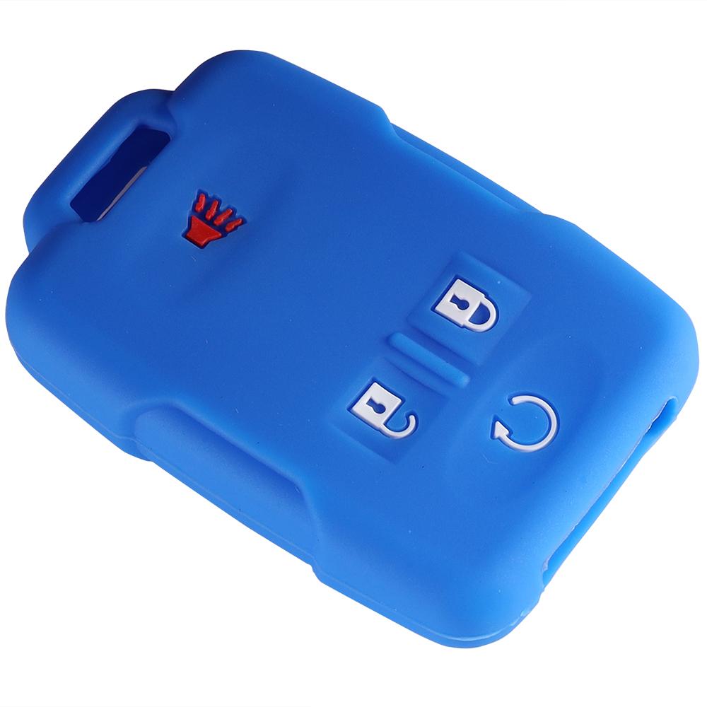 Key Fob Shell Silicone Cover Protective Case for Chevrolet Chevy Suburban Tahoe GMC Yukon Keyless Entry Remote 6 Button