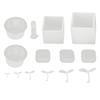 Silicone Mold Kit Casting Reusable DIY Craft Mould 2 Leaved Grass Making Tool Accessories