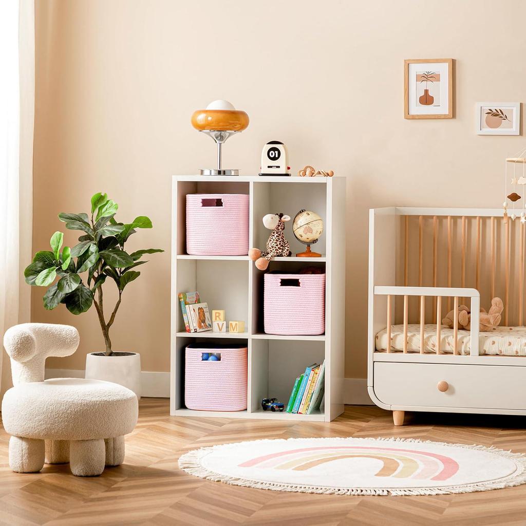 Large Capacity Woven Cotton Laundry Hamper and Storage Basket