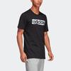 Adidas Essentials Linear Brushed T-Shirt Men Tops Black DV3046