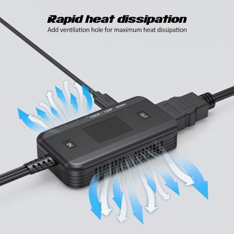 3RCA Female/Male to HDTV Converter Composite to HDTV Adapter Support 1080P for Game Console VCD Player Electronic