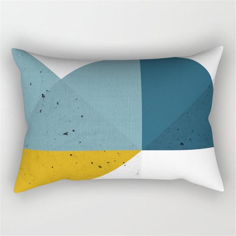 Nordic-style Irregular Geometric Lumbar Cushion | 3050 Rectangular Sofa Pillowcase Removable