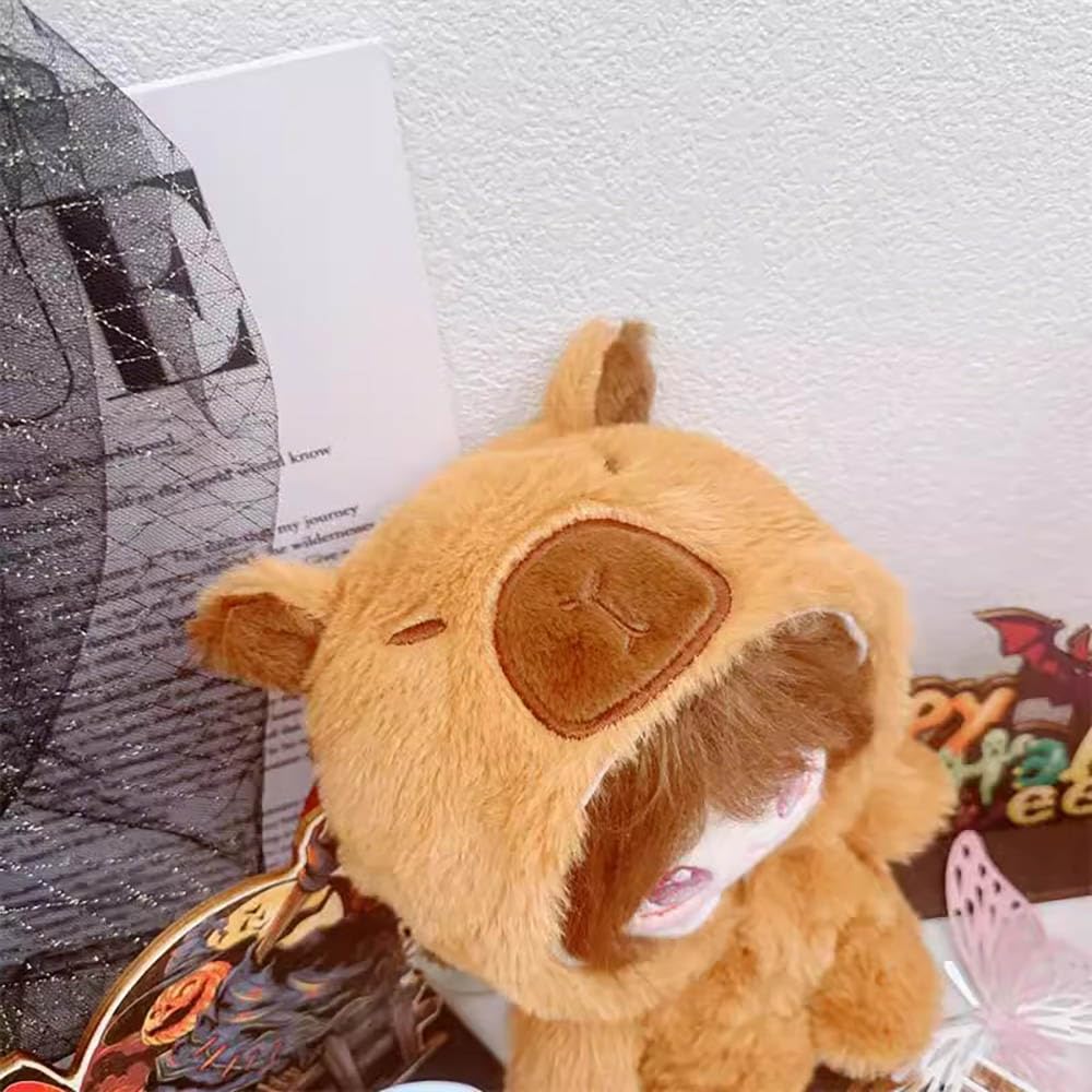 Niannyyhouse 20cm Plüschtier Kleidung, Bären-Overall, Anzieh-Baumwollpuppenkleidung (Braun-2)