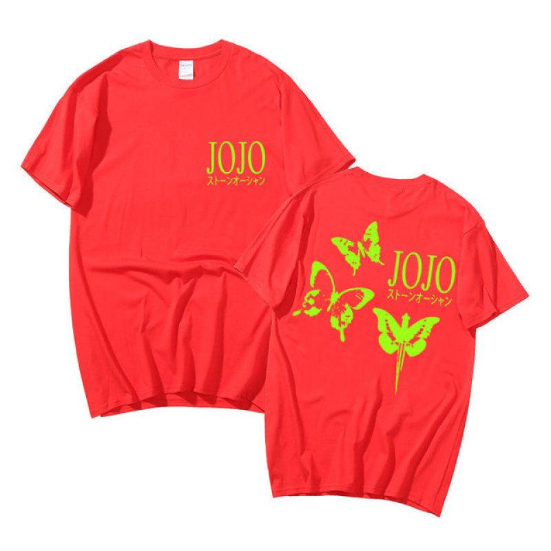 Anime JoJo Bizarre Adventure Stone Ocean Graphic Tee Shirt Unisex Unisexga Harajuku Tshirt Unisex Green Butterfly Graphic Couple Tees