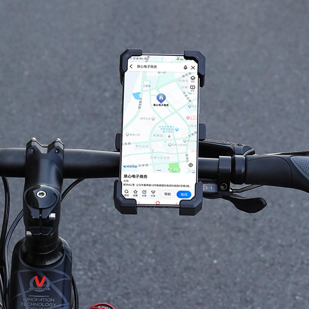 Phone Holder for Bike or Motocycels Automatic Locking Anti-Shock Bicycle Mobile Phone Holder Thickened Non-Slip Bracket