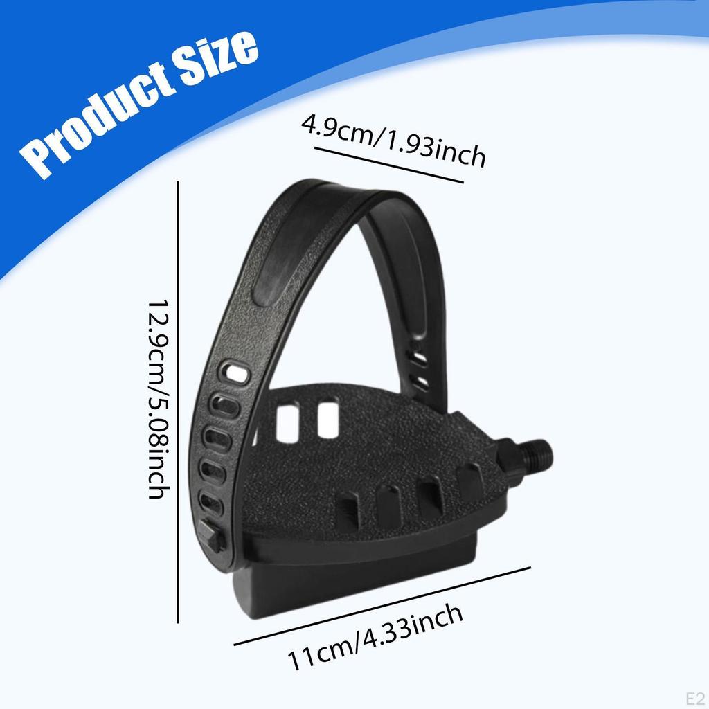 2 Stück Heimtrainer-Pedale mit verstellbarem Riemen Professionell Rutschfest Einfache Installation Fitness