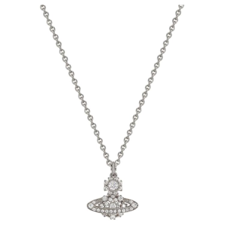 Vivienne Westwood Unique Design Recycled Silver Necklace Unisex necklace 6302038B-01P102-SM Basic Packaging-Dust Bag+Box