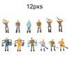 Workers Figures 12 Pcs 4 Poses Figures High Quality