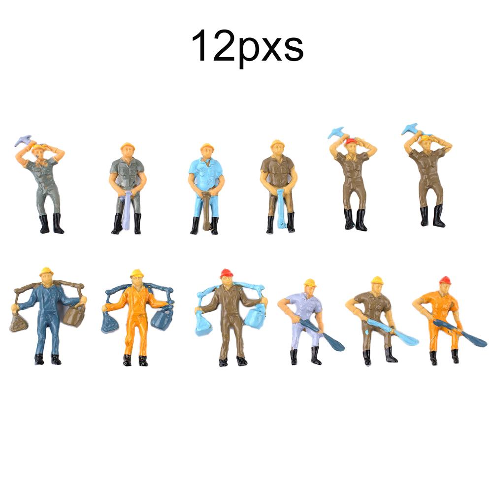 Workers Figures 12 Pcs 4 Poses Figures High Quality