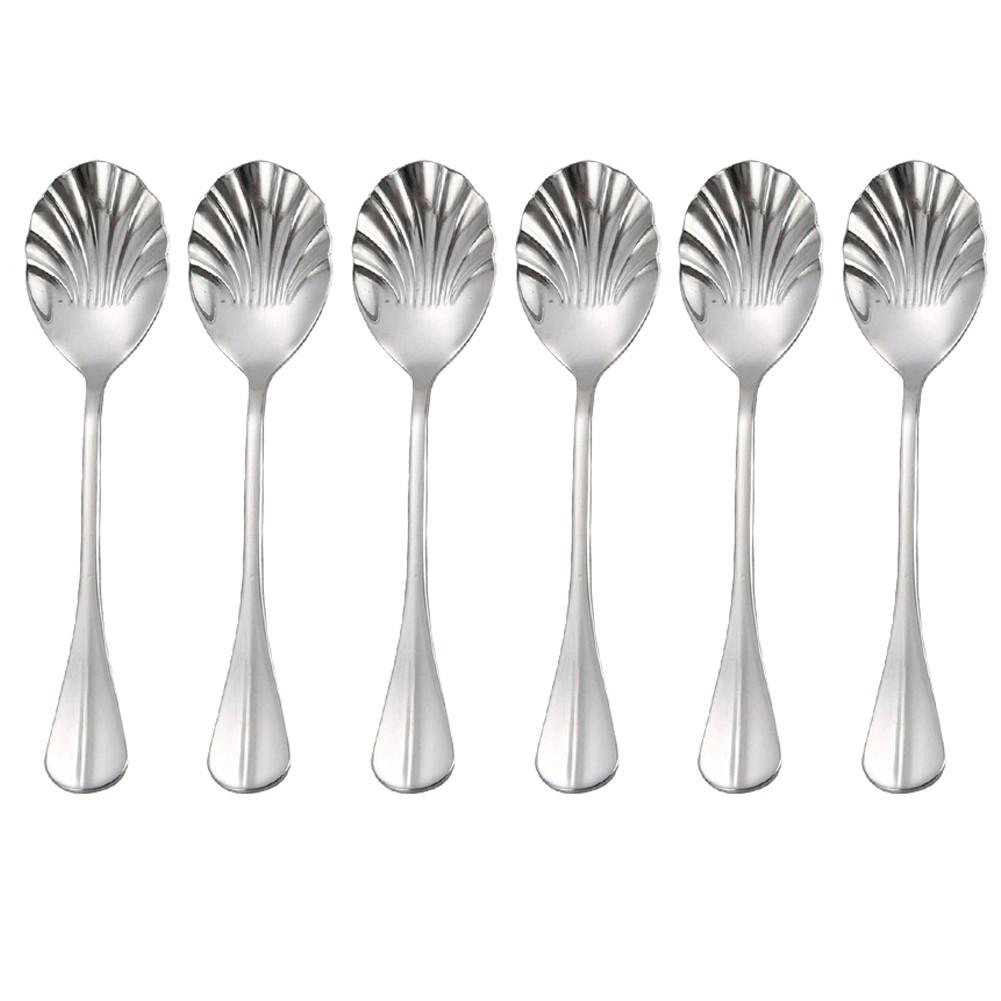 Stainless Steel Long Handle Spoon for Serving Desserts at Restaurants
