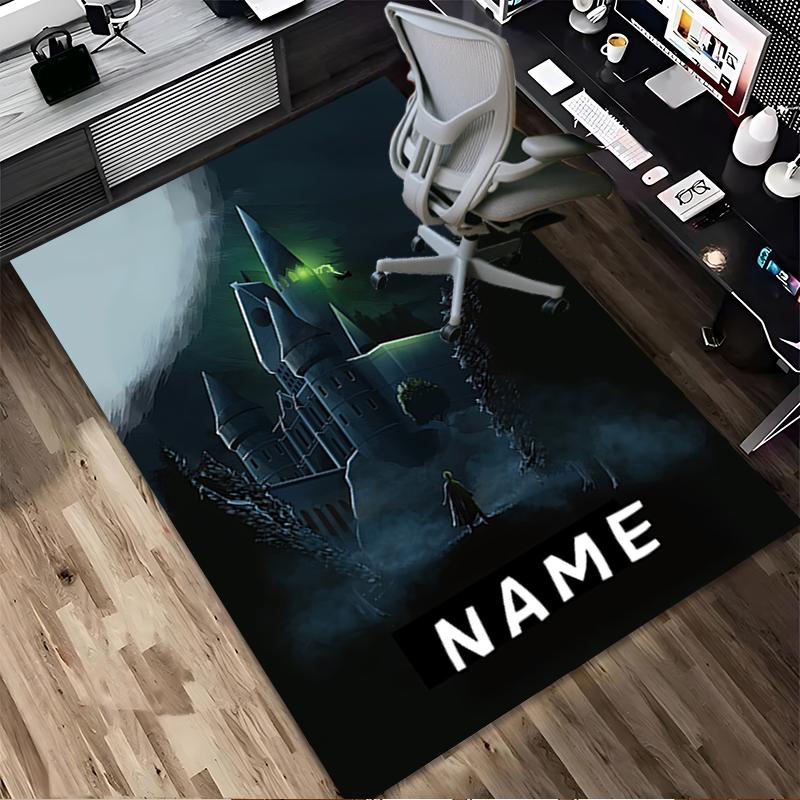 Custom Name Owl Art Living Room Non-Slip Area Rug Soft Carpet for Bedroom Kids Playroom Sofa Office Home Decor Doormat