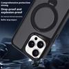 For iPhone 16 Pro Case Compatible with MagSafe PC+TPU Ring Kickstand Cell Phone Cover