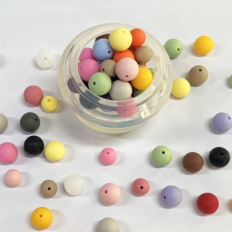 15mm Macaron Silicone Round Beads for Baby DIY Pacifier Chains