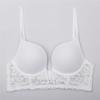 French Sexy Bra Deep V Seamless Underwear Women Lace Embroidery Push Up Bras Summer Detachable Strap Backless Brassiere