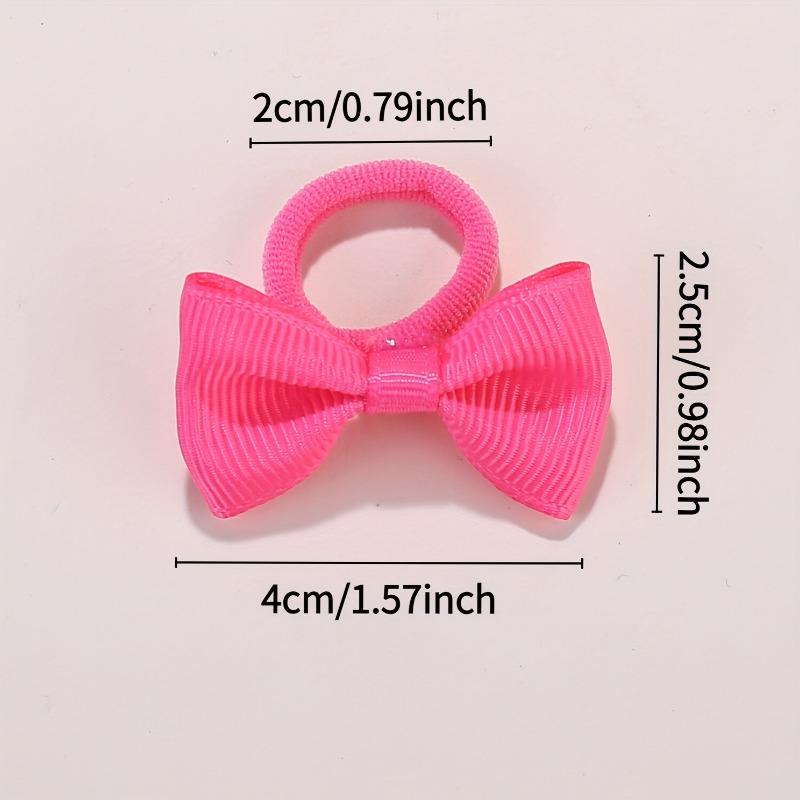 1 Baby Color Mixed Bow Headband Set Suitable All Seasons,mini Bow Design Cute Playful Material Soft Not Damaging Hair
