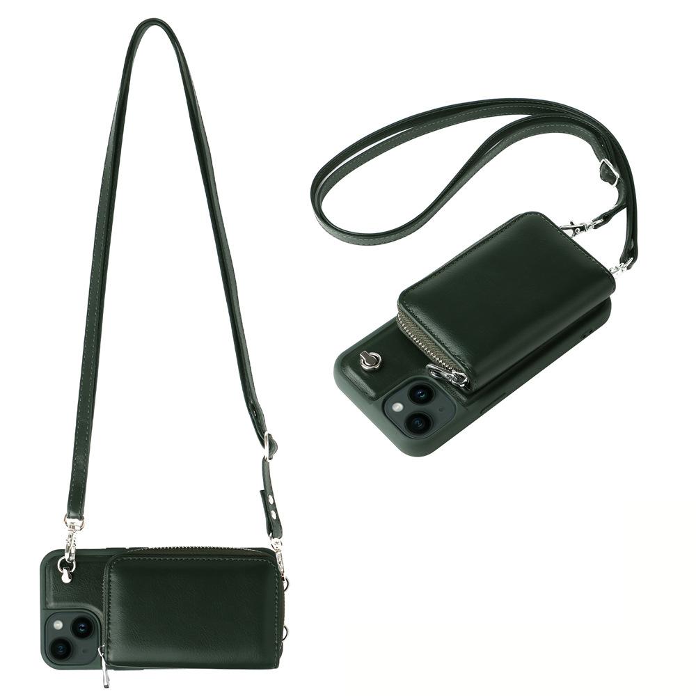 Crossbody Zipper Cards Solt Wallet Leather Book Case For iPhone 16 Pro Max 15 Plus 14 13 12 11 Long Lanyard Bag Detachable Cover