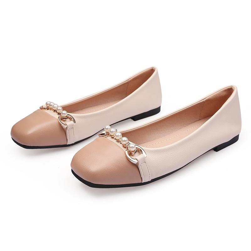 Mocassins plats décontractés pour femme, ballerines confortables, chaussures habillées, antidérapantes, bout carré, légères, pour le travail, les fêtes, la marche pour femme