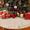 2025 Knitted Christmas Tree Skirt - Ornaments & Gifts Home Decoration